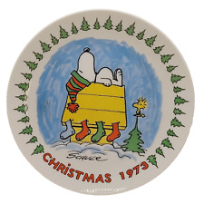 Schmid 1973 Snoopy Peanuts Christmas Collector Plate Limited Second Edition picture