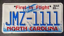 North Carolina license plate.    1111 picture