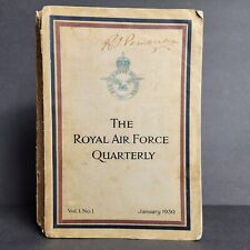 The Royal Air Force Quarterly January 1930 Vol. 1 No.1 A very Rare Book History picture