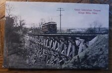Rare 1911 Kings Mills Interurban TROLLEY Tram Tressel Ohio Post Card HANDCOLORED picture