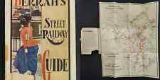 1899 antique MASSACHUSETTS STREET RAILWAY travel guide w foldout MAP timetables picture