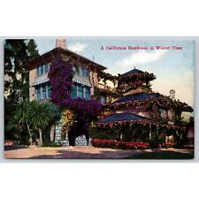 Postcard CA A California Residence In Winter Time picture