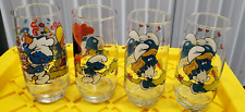 1982/83 Hardee's Collectible Smurf Glasses (4) - Baker, Smurfette, Jokey picture