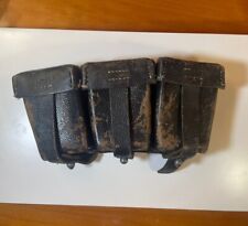 Original 1944 Stamped German WW2 K98 Leather Ammunition Pouch  picture
