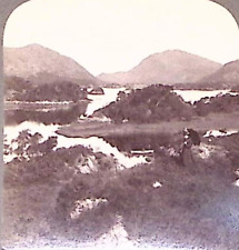 1901 KILLARNEY IRELAND ISLANDS AND UPPER LAKE UNDERWOOD STEREOVIEW Z3138 picture