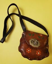 Vintage Children's Handmade Structured Leather Bag (total length 13.5