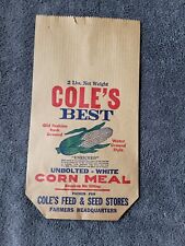 Vintage Cole's Best Corn Meal Advertising Bag picture