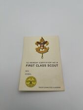 Vintage BSA Boy Scouts Of America First Class Rank Card (Issued 1974) Unused picture