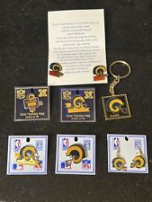 VTG Los Angeles Rams Peter David Lot 6 Pins, 1 Keychain, 1 earrings picture