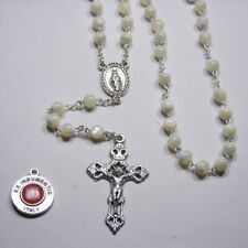 Genuine Round Mother of Pearl Rosary picture