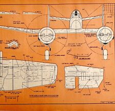 U.S. Navy Airplane Model Blueprint Wing Detail Project Incomplete 1953 DIY DWS6B picture
