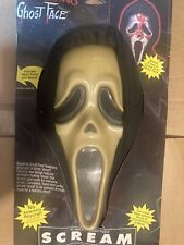 1997 Scream Ghost Face Bleeding Halloween Mask Horror In Packaging Fun World Vtg picture