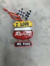 I Love Racing #1 Fan Christmas Ornament  American Greetings picture