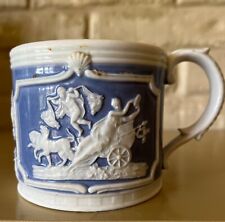Rare 1820 Job Ridgeway &Sons England Classical Porcelain Blue&White Sprigged Mug picture