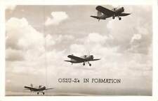 RPPC OS2U 2s In Formation Wheeled Kingfisher WWII 1943 Postmark Real Photo P182 picture