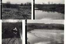 LYNDES FARM - 4 Rare PHOTOGRAPHS - Marshfield, VERMONT - 1956 - FLOOD SPILLWAY picture