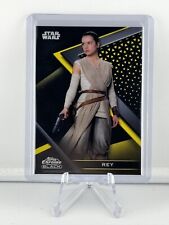 2022 Topps Star Wars Chrome Black #21 Rey Gold Refractor /50 picture