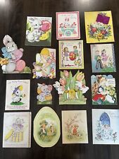 13 Vintage MCM Easter Cards Chick Ducks Greeting 1940 Lot USA Hallmark Norcross picture