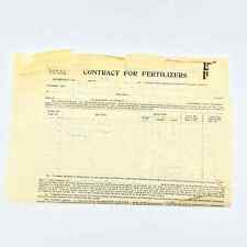 1913 Southern Cotton Oil Company Contract for Fertilizers Allendale SC AB9 picture