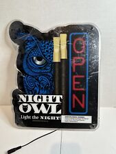Night Owl Cigar Swedish Match Advertising OPEN Sign NEW WITH PLASTIC 2016 Light picture