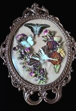 Real Taxidermy W/ Butterflies And DayMoth Ornate Convex Glass Frame Cottagecore  picture