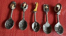 Franklin Mint Pewter Advertising Spoons Group of 5 picture