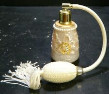 Vintage Italian Embellished Iridescent Glass Atomizer Perfume Bottle 4.31
