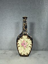 Vintage Aesthetic Flower Designed Black and Gold Vase 16