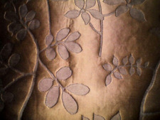 Beacon Hill woven silk fabric TEJADA in Earth brown tones leaves design new 3.5Y picture