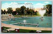 Vintage Postcard IL Centralia Swimming Pool Fountain Kids c1939 -2096 picture