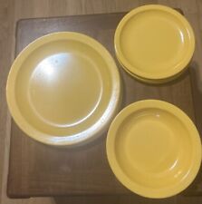 12 Pc Dallas Texas Ware Yellow Melmac Melamine Dinner & Salad Plates & Bowls picture