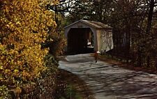 VINTAGE POSTCARD GREEN SERGEANT'S COVERED BRIDGE HUNTERDOWN COUNTY NEW JERSEY picture