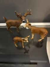 Schleich WHITE TAIL DEER FAMILY Buck Doe Fawn Figures Retired Animals picture