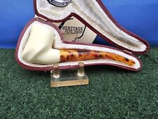MBSD Featherweight Freehand Hand-Carved Bent Block Meerschaum Mini Pipe, Case picture