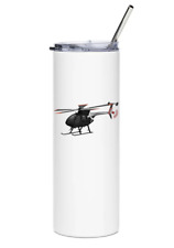 McDonnell Douglas MD-500E Stainless Steel Water Tumbler with straw - 20oz. picture