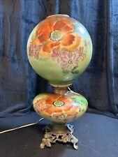 Gone With The Wind GWTW Fostoria Glass Parlor Lamp Hand Painted Flowers 18