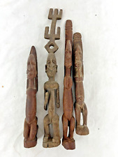 Set of 4 Antique/Vintage Primitive Handcarved African Tribal Art Figures picture