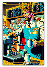 MASTERPIECES COLLECTION ART CARDS CLASSICS SIGNATURES KING ARTHUR COFFEE BARISTA picture