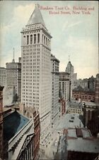New York City New York Bankers Trust Co aerial view unused vintage postcard picture