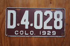 1929 Colorado DEALER License Plate - Nice Original picture
