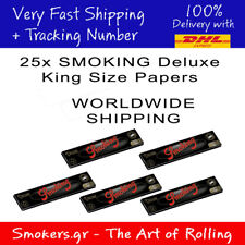 25x SMOKING Deluxe King Size Cigarette Rolling Papers - HALF BOX - picture