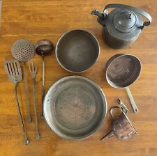 Copper Cooking Collection 9 Items Nice Patina - Look At Pictures $225+ Value picture