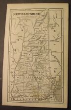 1855 - MAP of NEW HAMPSHIRE - small, black & white picture