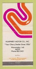 Matchbook Cover - Chevrolet Humphrey Wanamaker IN 30 Strike picture