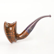 Briar Wooden Smooth Tobacco Pipe Handmade Freehand Smoking Pipe Vulcanite Stem picture