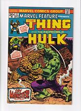 Marvel Feature #11 Thing vs Hulk, Kuurgo, the Leader, 1st solo Thing book FN 6.0 picture
