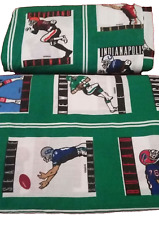 Vintage NFL 1989 Football Teams Twin Flat & Fitted Green Bedding Sheets Players picture