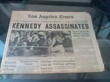 John F. Kennedy Assassinated Los Angeles Times Newspaper November 23 1963 VG* picture