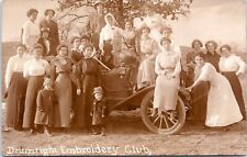 RPPC Drumright, Oklahoma Embroidery Club, Ladies on Car- c1904-1918 Postcard picture
