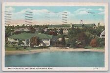Hotel & Resort~Belvedere Hotel & Casino Charlevoix Michigan~Vintage Postcard picture